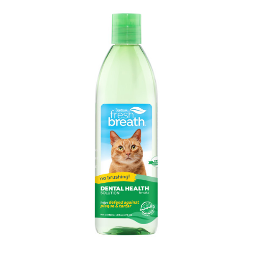 FBWA16Z-CT TropiClean Fresh Breath Dental Health Solution for Cats, 16oz 1